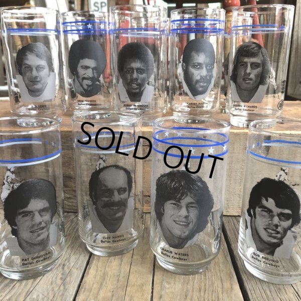 画像10: 70s Vintage BUGER KING / Dr. Pepper Glass NFL Dallas Cowboys Harvey Martin (G043) (10)