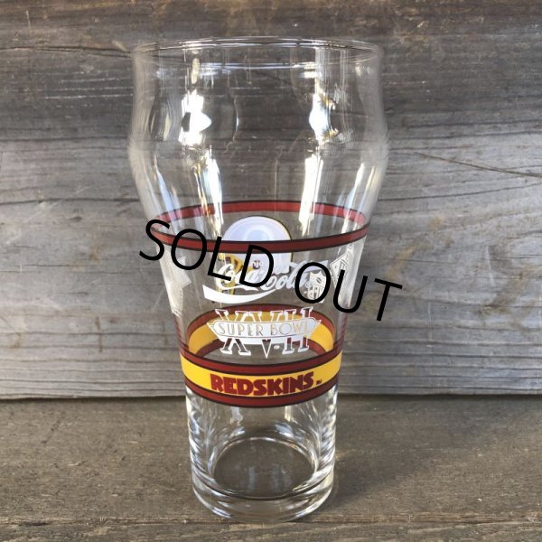 画像8: Vintage Coca Cola Glass NFL SUPER BOWL REDSKINS (G068) (8)