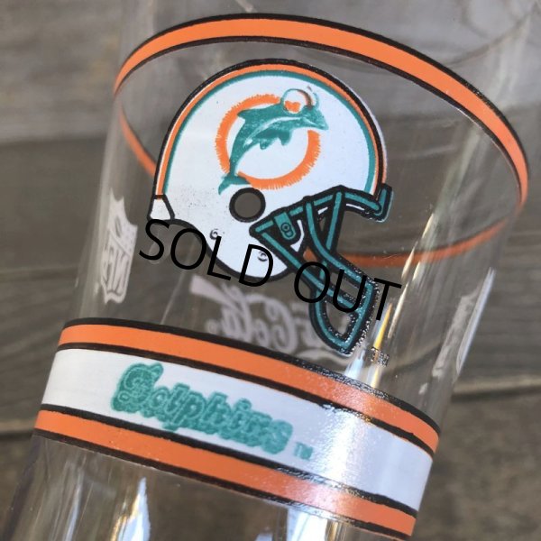 画像4: Vintage Coca Cola Glass NFL  Dolphins (G058) (4)