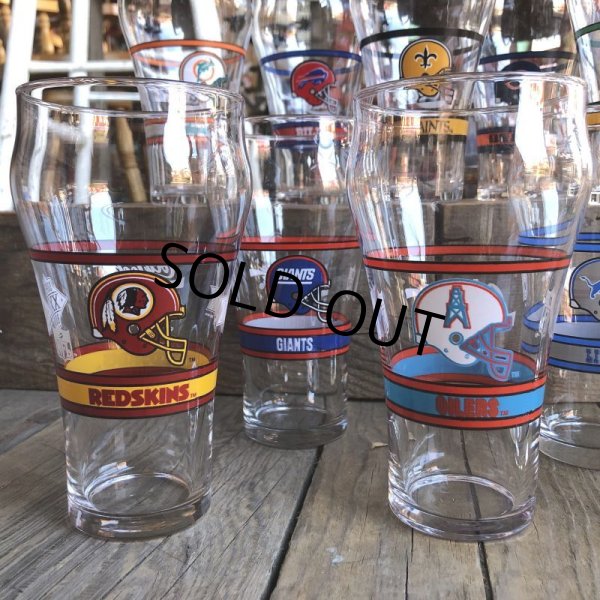 画像9: Vintage Coca Cola Glass NFL OILERS (G067) (9)