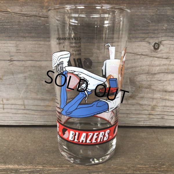 画像2: Vintage Dairy Queen Glass NBA Portland Trail Blazers '92-'93 CLIFF ROBINSON (G005) (2)