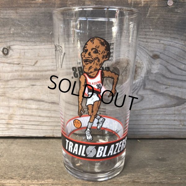 画像1: Vintage Dairy Queen Glass NBA Portland Trail Blazers '91-'92 TERRY PORTER (G002) (1)
