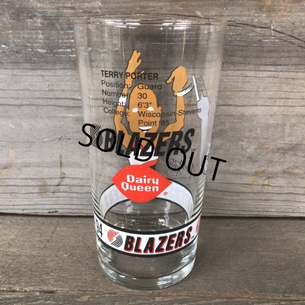 画像2: Vintage Dairy Queen Glass NBA Portland Trail Blazers '93-'94 TERRY PORTER (G014) (2)