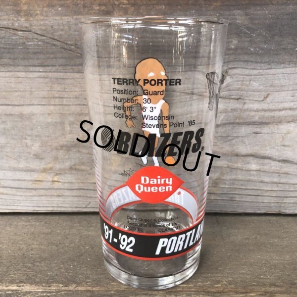 画像3: Vintage Dairy Queen Glass NBA Portland Trail Blazers '91-'92 TERRY PORTER (G002) (3)