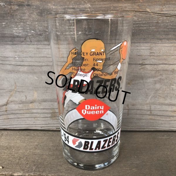 画像3: Vintage Dairy Queen Glass NBA Portland Trail Blazers '93-'94 HARVEY GRANT (G015) (3)