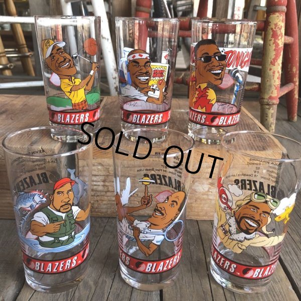 画像5: Vintage Dairy Queen Glass NBA Portland Trail Blazers '92-'93 JEROME KERSEY (G008) (5)