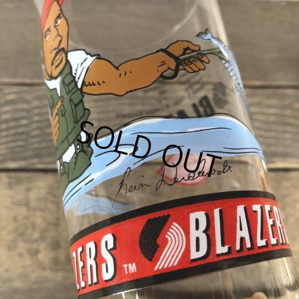 画像4: Vintage Dairy Queen Glass NBA Portland Trail Blazers '92-'93 KEVIN DUCKWORTH (G004) (4)