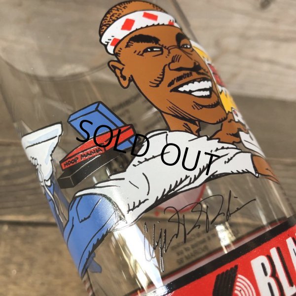 画像4: Vintage Dairy Queen Glass NBA Portland Trail Blazers '92-'93 CLIFF ROBINSON (G005) (4)