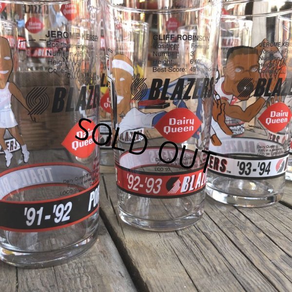 画像7: Vintage Dairy Queen Glass NBA Portland Trail Blazers '92-'93 JEROME KERSEY (G008) (7)