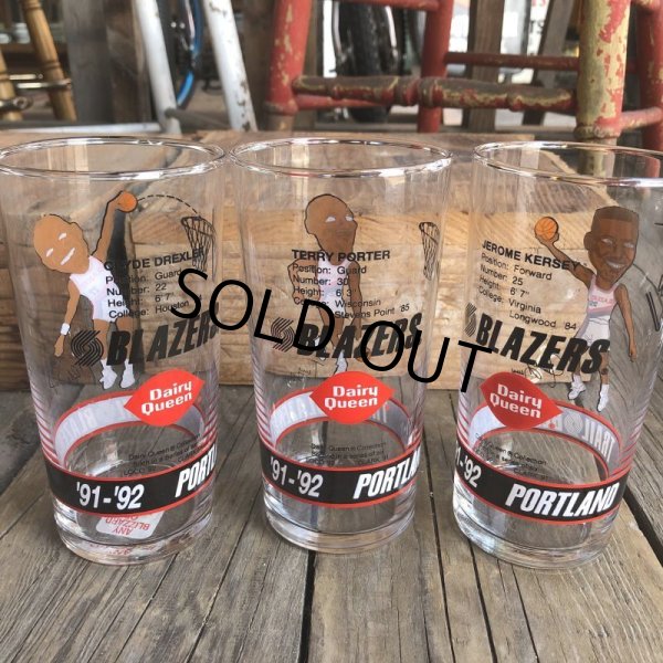 画像6: Vintage Dairy Queen Glass NBA Portland Trail Blazers '91-'92 JEROME KERSEY (G003) (6)