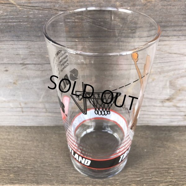 画像2: Vintage Dairy Queen Glass NBA Portland Trail Blazers '91-'92 JEROME KERSEY (G003) (2)