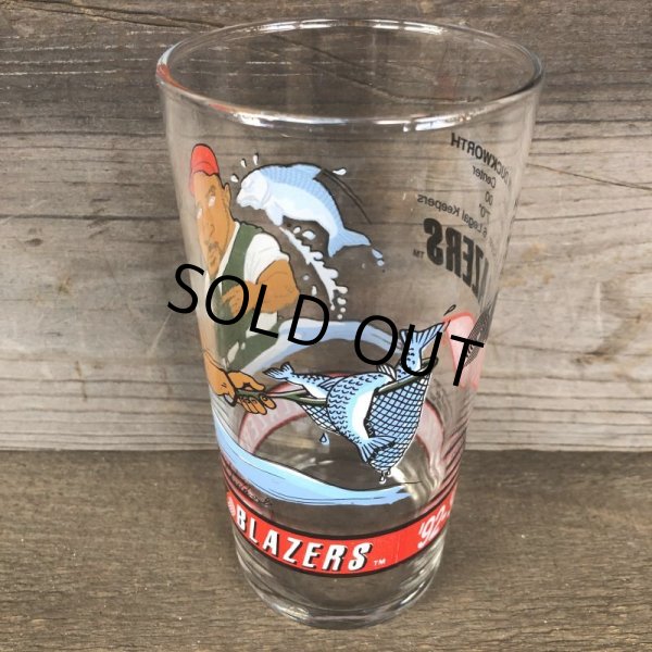 画像2: Vintage Dairy Queen Glass NBA Portland Trail Blazers '92-'93 KEVIN DUCKWORTH (G004) (2)
