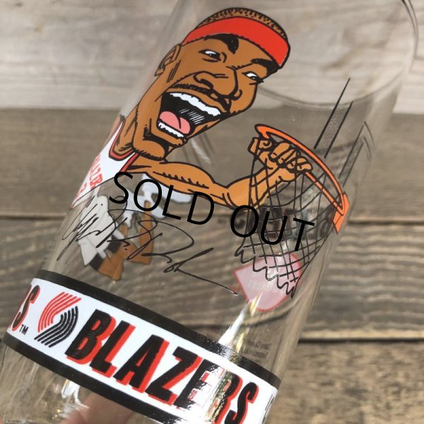 画像4: Vintage Dairy Queen Glass NBA Portland Trail Blazers '93-'94 CLIFFORD ROBINSON (G010) (4)