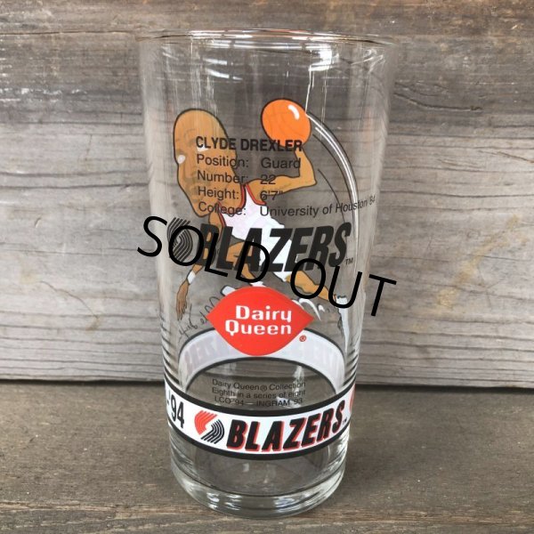 画像3: Vintage Dairy Queen Glass NBA Portland Trail Blazers '93-'94 CLYDE DREXLER (G012) (3)