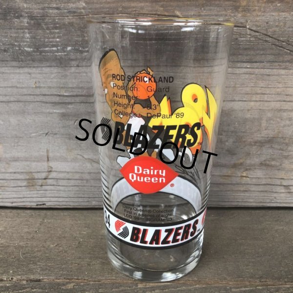 画像3: Vintage Dairy Queen Glass NBA Portland Trail Blazers '93-'94 ROD STRICKLAND (G013) (3)