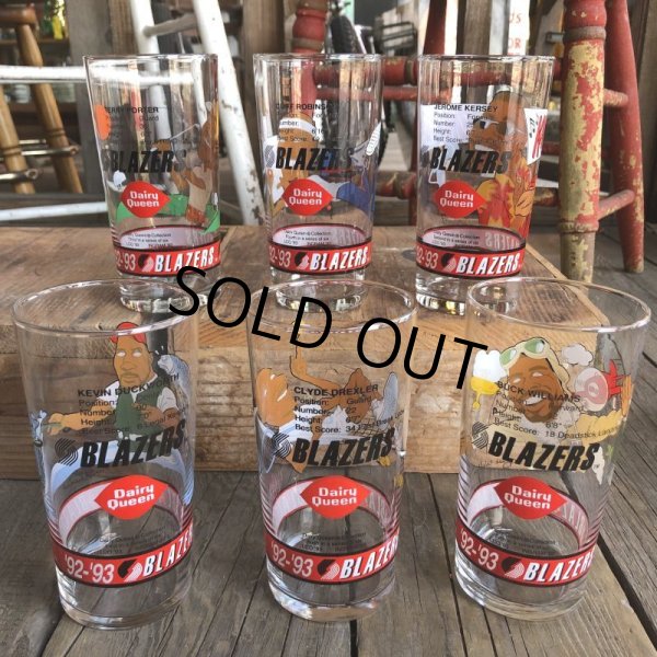 画像6: Vintage Dairy Queen Glass NBA Portland Trail Blazers '92-'93 JEROME KERSEY (G008) (6)