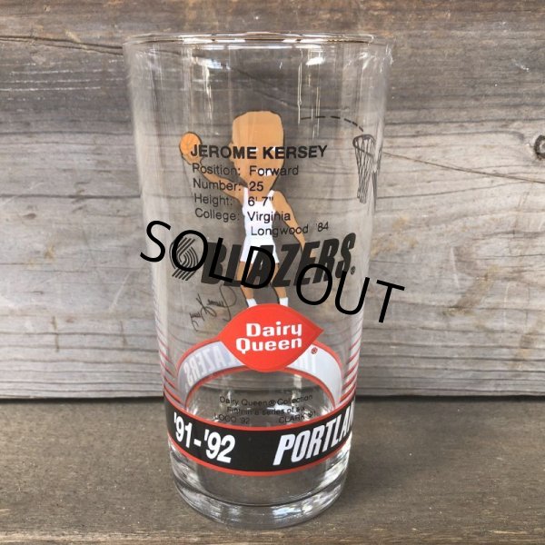 画像3: Vintage Dairy Queen Glass NBA Portland Trail Blazers '91-'92 JEROME KERSEY (G003) (3)
