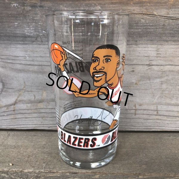 画像1: Vintage Dairy Queen Glass NBA Portland Trail Blazers '93-'94 HARVEY GRANT (G015) (1)