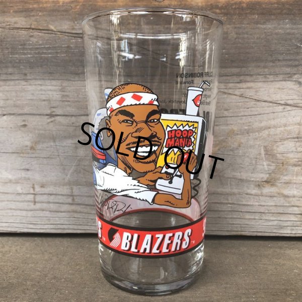 画像1: Vintage Dairy Queen Glass NBA Portland Trail Blazers '92-'93 CLIFF ROBINSON (G005) (1)