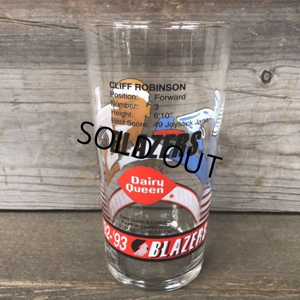 画像3: Vintage Dairy Queen Glass NBA Portland Trail Blazers '92-'93 CLIFF ROBINSON (G005) (3)