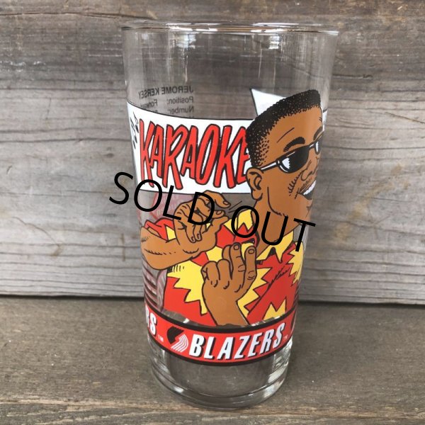 画像2: Vintage Dairy Queen Glass NBA Portland Trail Blazers '92-'93 JEROME KERSEY (G008) (2)