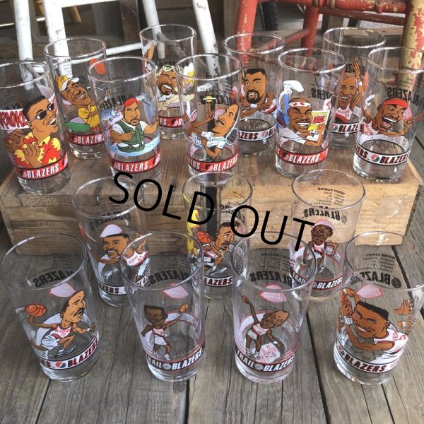 画像8: Vintage Dairy Queen Glass NBA Portland Trail Blazers '92-'93 JEROME KERSEY (G008) (8)