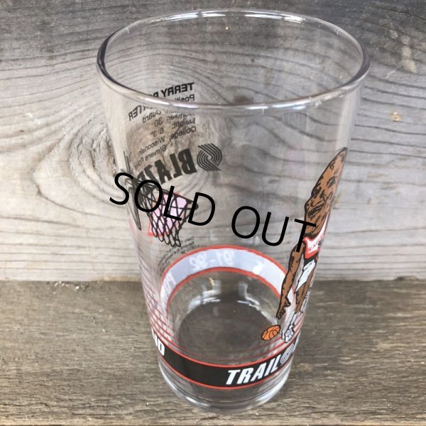 画像2: Vintage Dairy Queen Glass NBA Portland Trail Blazers '91-'92 TERRY PORTER (G002) (2)