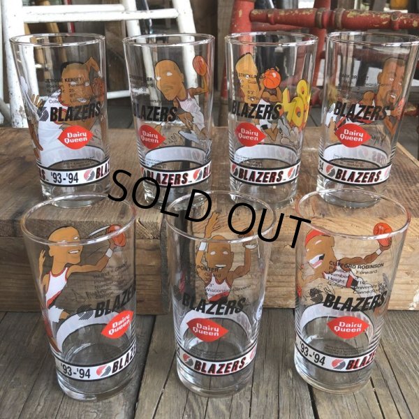 画像6: Vintage Dairy Queen Glass NBA Portland Trail Blazers '93-'94 CLYDE DREXLER (G012) (6)
