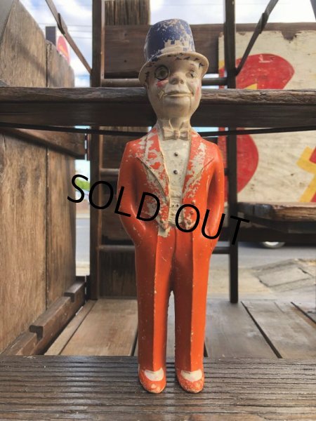 画像1: 1940s Vintage Charlie McCarthy Chalkware Carnival Statue (B673) (1)