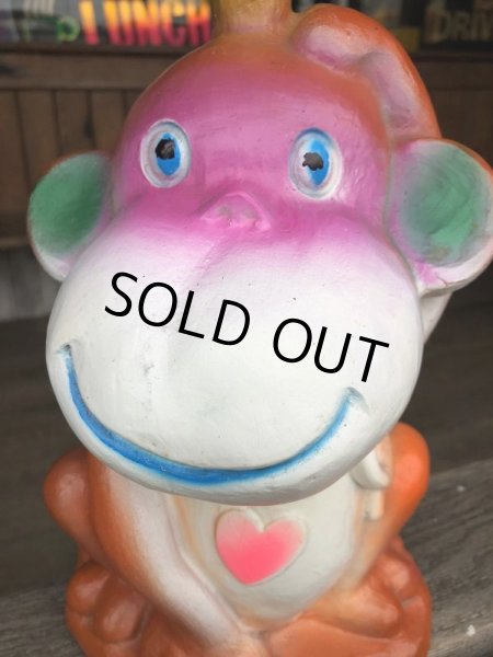 画像4: Vintage BDS Plastic Coin Bank Hippie Monkey (B674)  (4)
