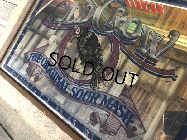 画像10: Vintage OLD CROW Kentucky Whiskey  Store Display Bar Pub Mirror Sign (B676) (10)