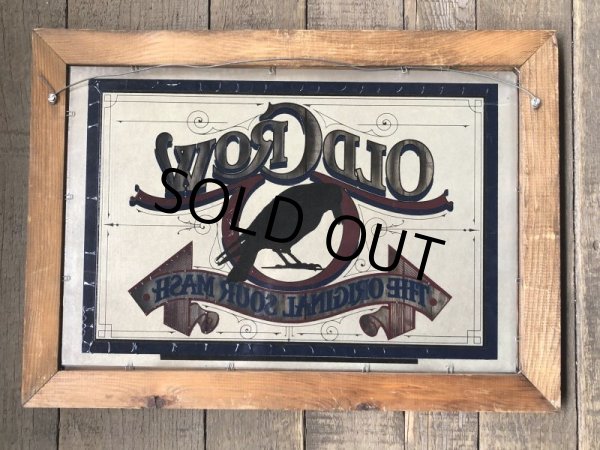 画像7: Vintage OLD CROW Kentucky Whiskey  Store Display Bar Pub Mirror Sign (B676) (7)