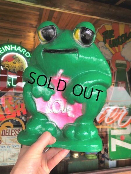 画像8: 70s Vintage Hippie LOVE Frog Plastic Bank (B677) (8)