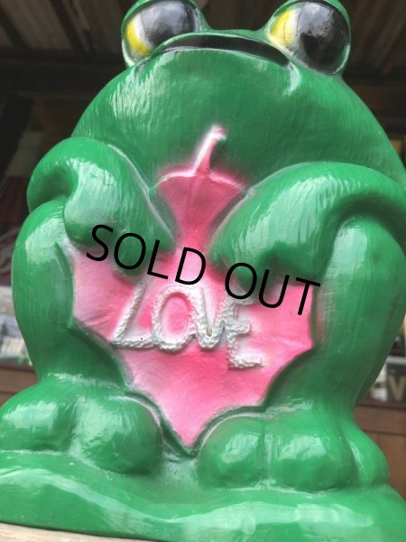 画像6: 70s Vintage Hippie LOVE Frog Plastic Bank (B677) (6)