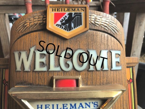 画像15: 70s Vintage Heileman Old Style Beer Store Display Lighted Sign WELCOM (B678) (15)