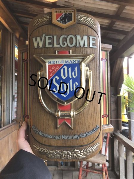 画像18: 70s Vintage Heileman Old Style Beer Store Display Lighted Sign WELCOM (B678) (18)