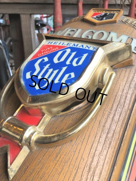 画像12: 70s Vintage Heileman Old Style Beer Store Display Lighted Sign WELCOM (B678) (12)