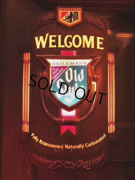 画像2: 70s Vintage Heileman Old Style Beer Store Display Lighted Sign WELCOM (B678) (2)