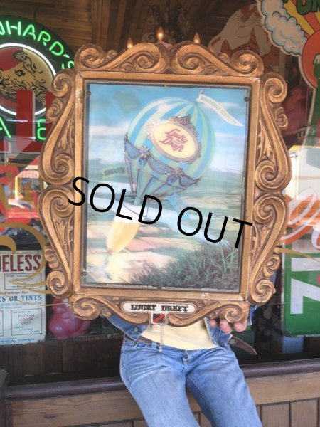 画像20: 70s Vintage Lucky Draft Beer Store Display Lighted Sign (B679) (20)