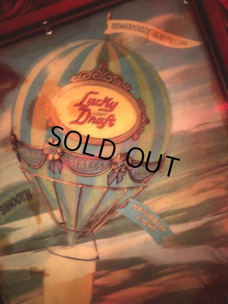 画像18: 70s Vintage Lucky Draft Beer Store Display Lighted Sign (B679) (18)