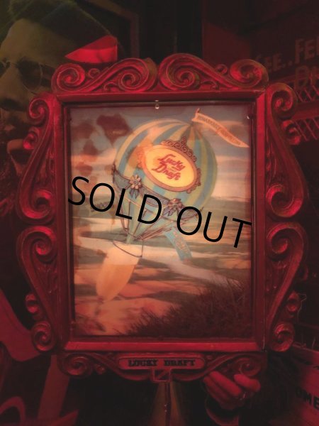 画像17: 70s Vintage Lucky Draft Beer Store Display Lighted Sign (B679) (17)