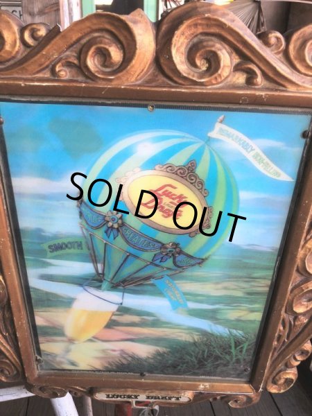 画像9: 70s Vintage Lucky Draft Beer Store Display Lighted Sign (B679) (9)