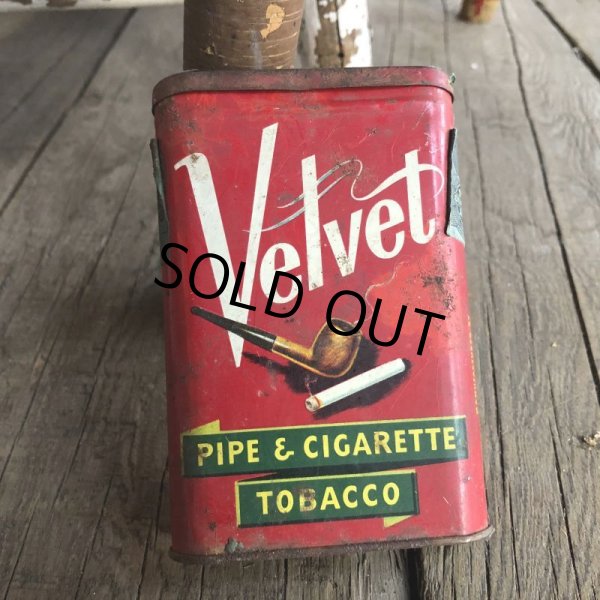 画像2: Vintage Velvet Tabacco Pocket Tin Can (B683)     (2)
