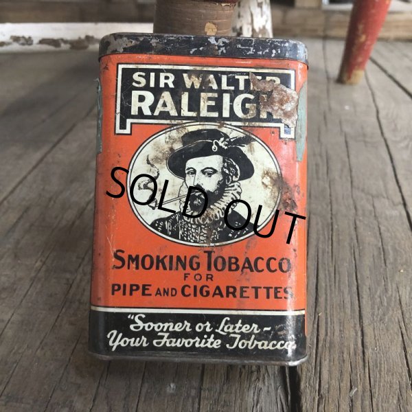画像2: Vintage Raleigh Tabacco Pocket Tin Can (B682)     (2)