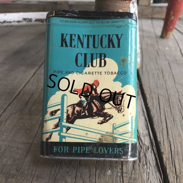 画像2: Vintage Kentucky Club Tabacco Pocket Tin Can (B688)     (2)