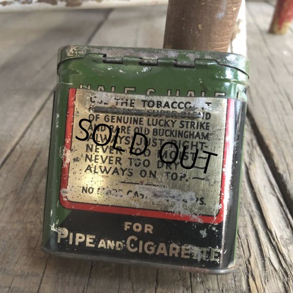 画像3: Vintage HALF AND HALF Tabacco Pocket Tin Can (B689)     (3)