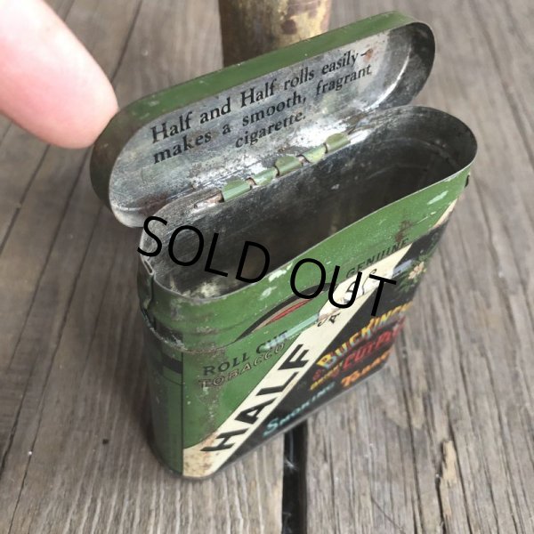 画像5: Vintage HALF AND HALF Tabacco Pocket Tin Can (B689)     (5)