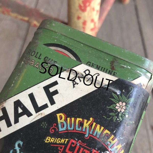 画像8: Vintage HALF AND HALF Tabacco Pocket Tin Can (B689)     (8)