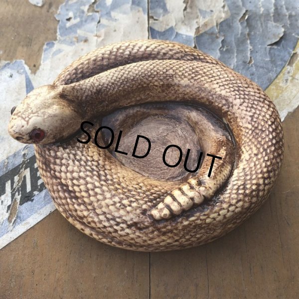 画像4: 70s Vintage Disneyland Adveture Land RANDOTTI Rattle Snake Ceramic Ashtray (B697) (4)
