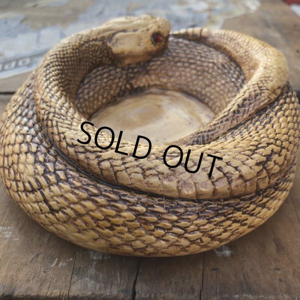 画像8: 70s Vintage Disneyland Adveture Land RANDOTTI Rattle Snake Ceramic Ashtray (B696) (8)